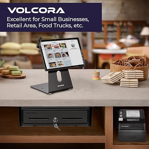 Miniatura 7 de Cajón de caja registradora con soporte de metal para montaje debajo del mostrador cajón de efectivo negro de 13 pulgadas para POS bandeja de Negro