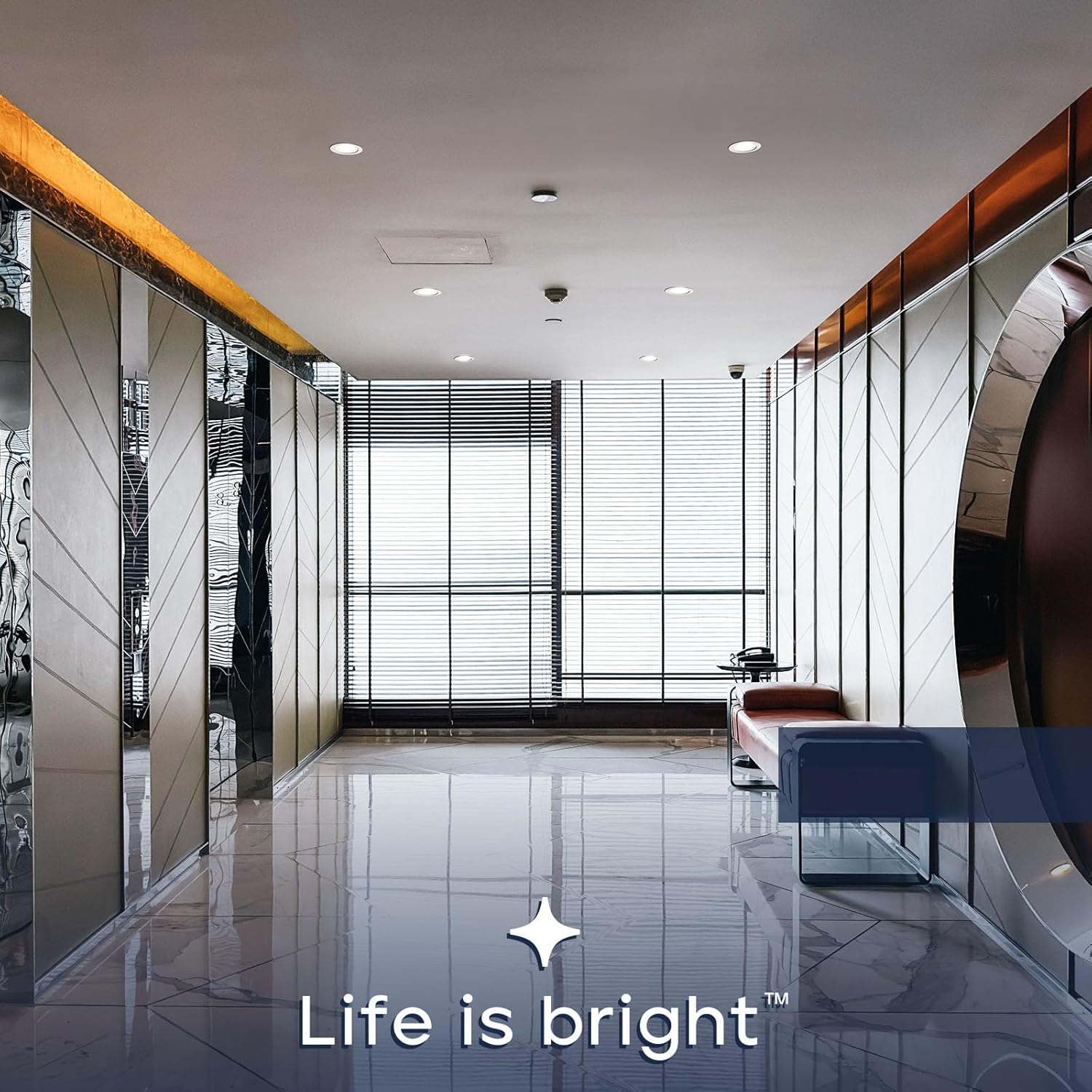 LUXRITE 6" Inch Commercial LED Recessed Light with J-Box, 5 Color Options 2700K - 5000K, 3 Wattages 10/17/21W, 0-10V Dimmable, CRI90, 1000/1800/2500 Lumens, 120-277V, Wet Rated, IC Rated