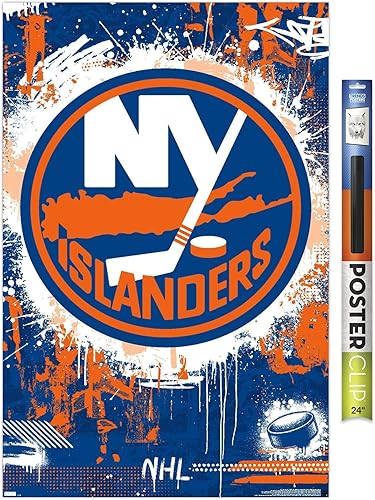 Trends International NHL New York Islanders - Póster de pared con logotipo Maximalist 23
