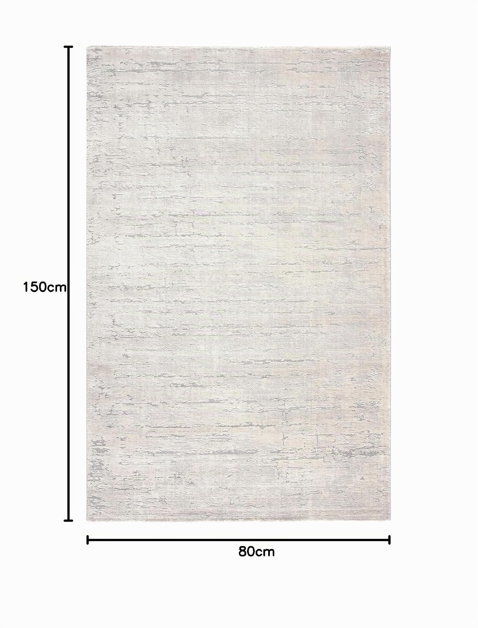 TESSO LIVING Alfombra de Pasillo Pelo Medio 80x150cm Gris Claro Suave Oeko-Tex Antideslizante Salón Dormitorio Pasillo Diseño Belga