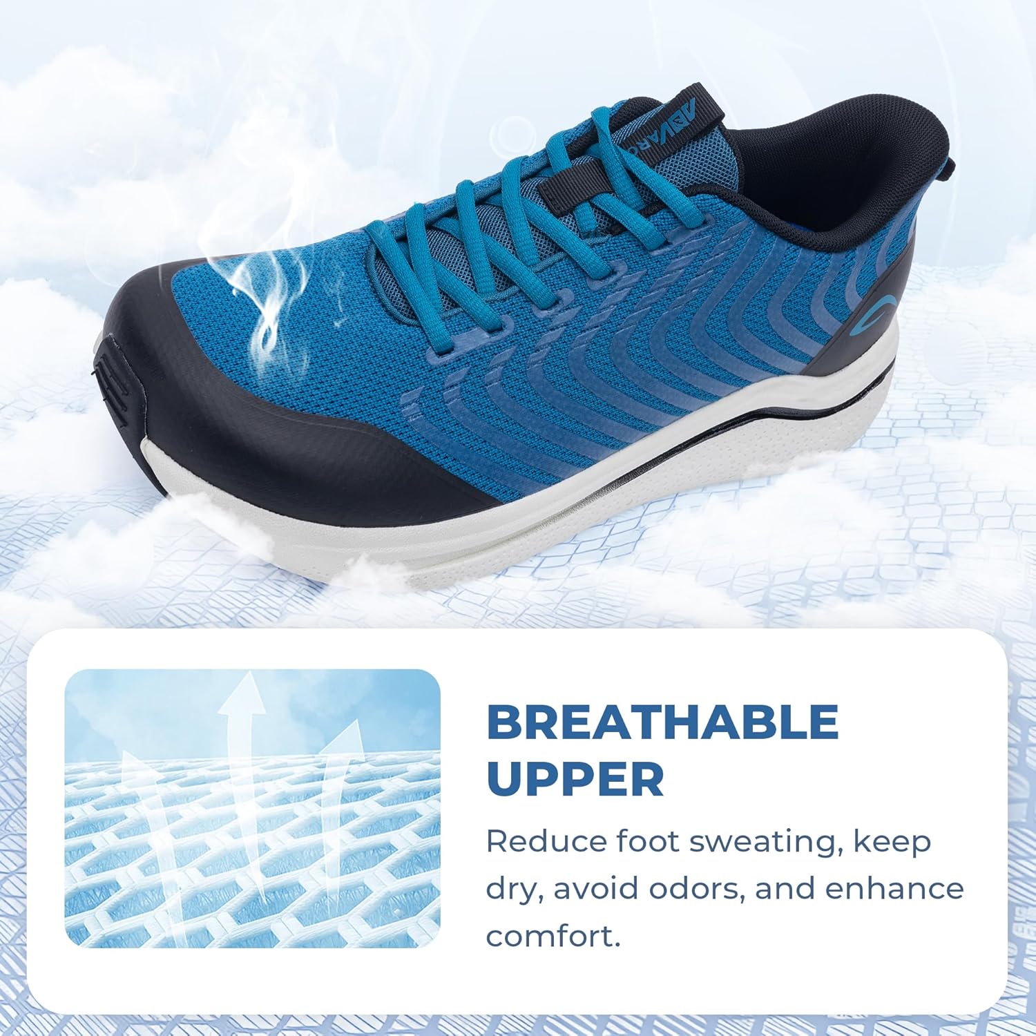 Autper Men's Wide Walking Slip-on Shoes, Arch Support Sneakers for Plantar Fasciitis Foot, Comfortable All Day Pain Relief