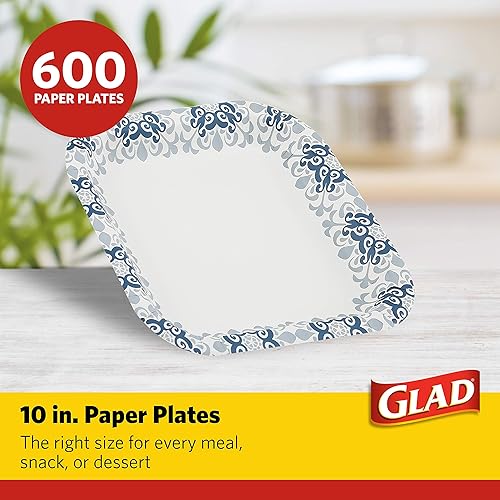 Miniatura 10 de Glad - Platos de papel desechables cuadrados para todas las ocasiones