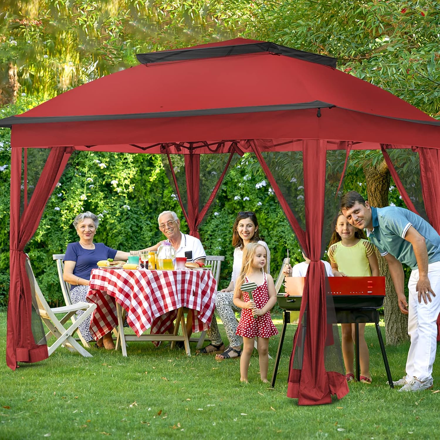 Gardenbee 11'x11' Pop Up Gazebo for Patios Gazebo Canopy