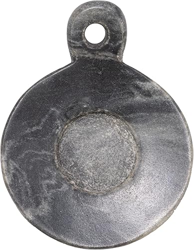 Miniatura 8 de Creative Co-Op Mango de mármol tallado a mano, plato gris, 4"