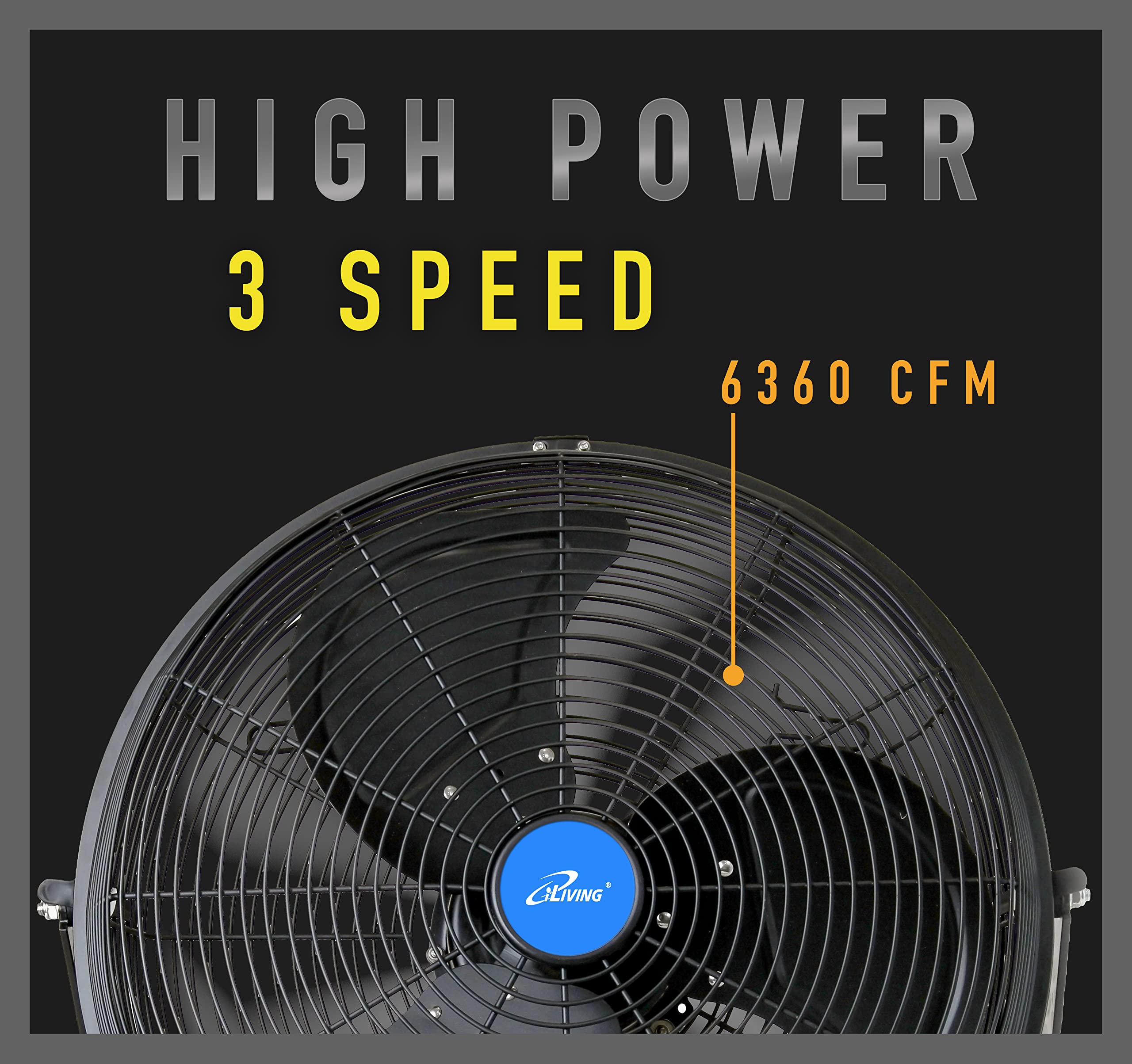 Buy iLIVING Wall Mounted Variable Speed Indoor/Outdoor Weatherproof Fan