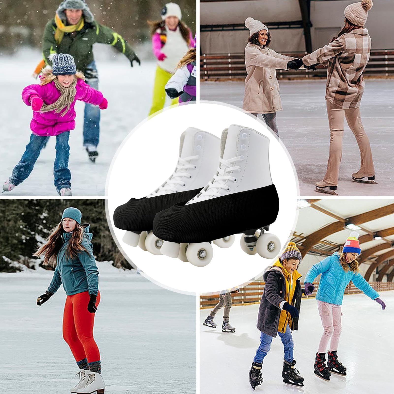 Soakers per pattini di figura | Protezione elastica morbida – Copertura per pattini – per bambini ragazze adolescenti adulti bambini ragazze adolescenti adulti pattinaggio artistico