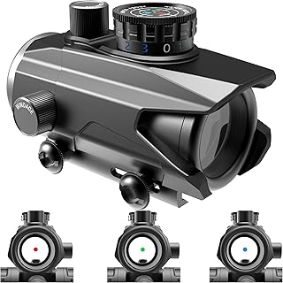 Red Dot Sight Rifle Scope Gun Optics Red Green Blue 1x30mm 3 Moa Water Resistance Shockproof Fog-Proof Adjustable with Compatible Picatinny Rail Mount - WILDGEEK