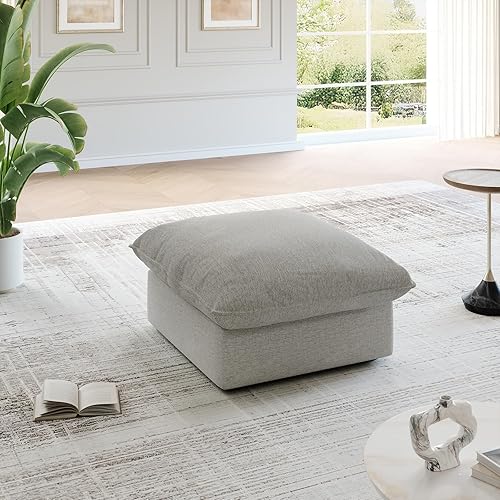 Miniatura 32 de 94.6" Cloud Modular Sectional Sofa, Waterproof Down Filled Sectional Sofas, High Backrest L Shaped 3 Seater Sectional Couches with Ottoman, Modular