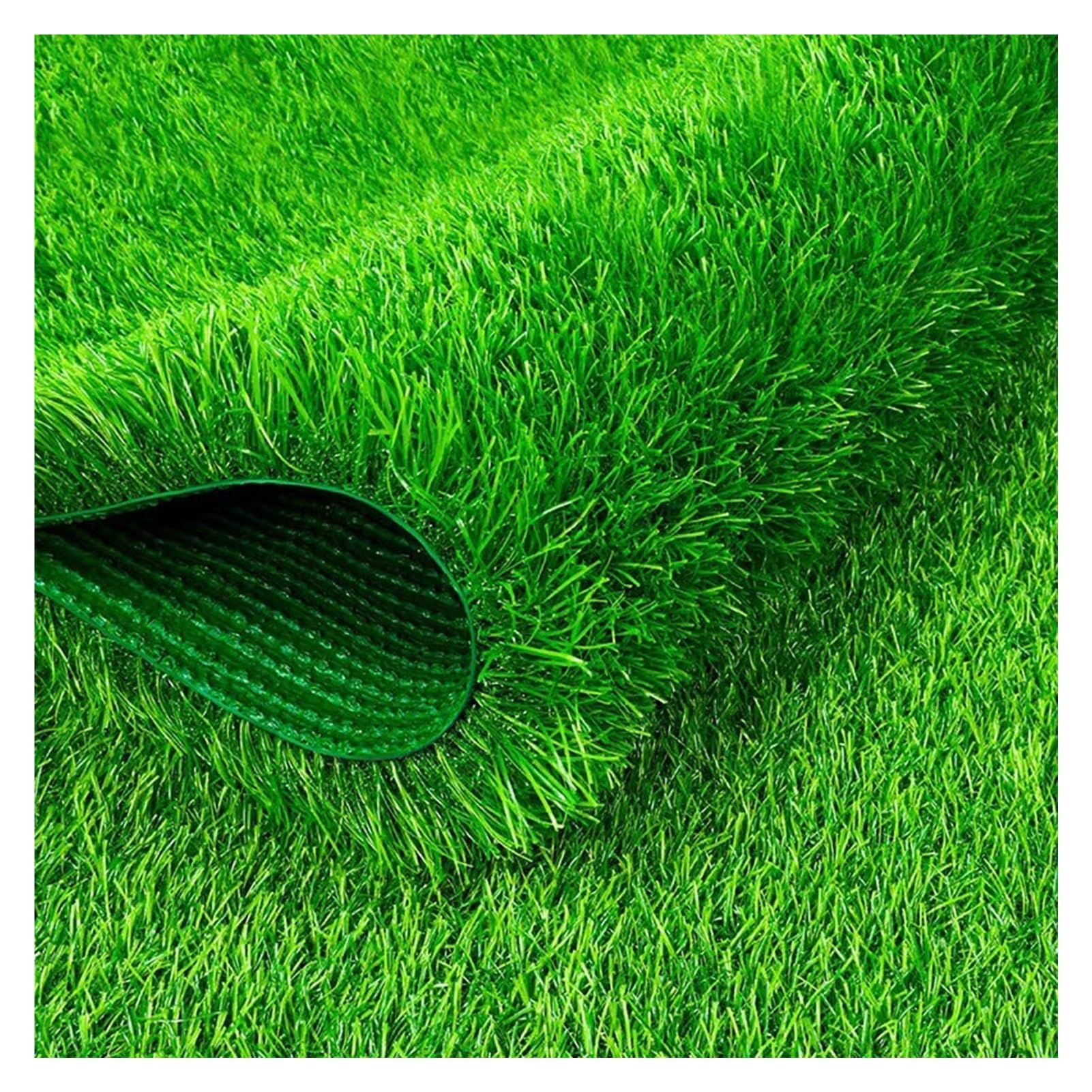Gazon synthétique 3cm pelouse artificielle drainante pour balcon terrasse et intérieur 1x1m