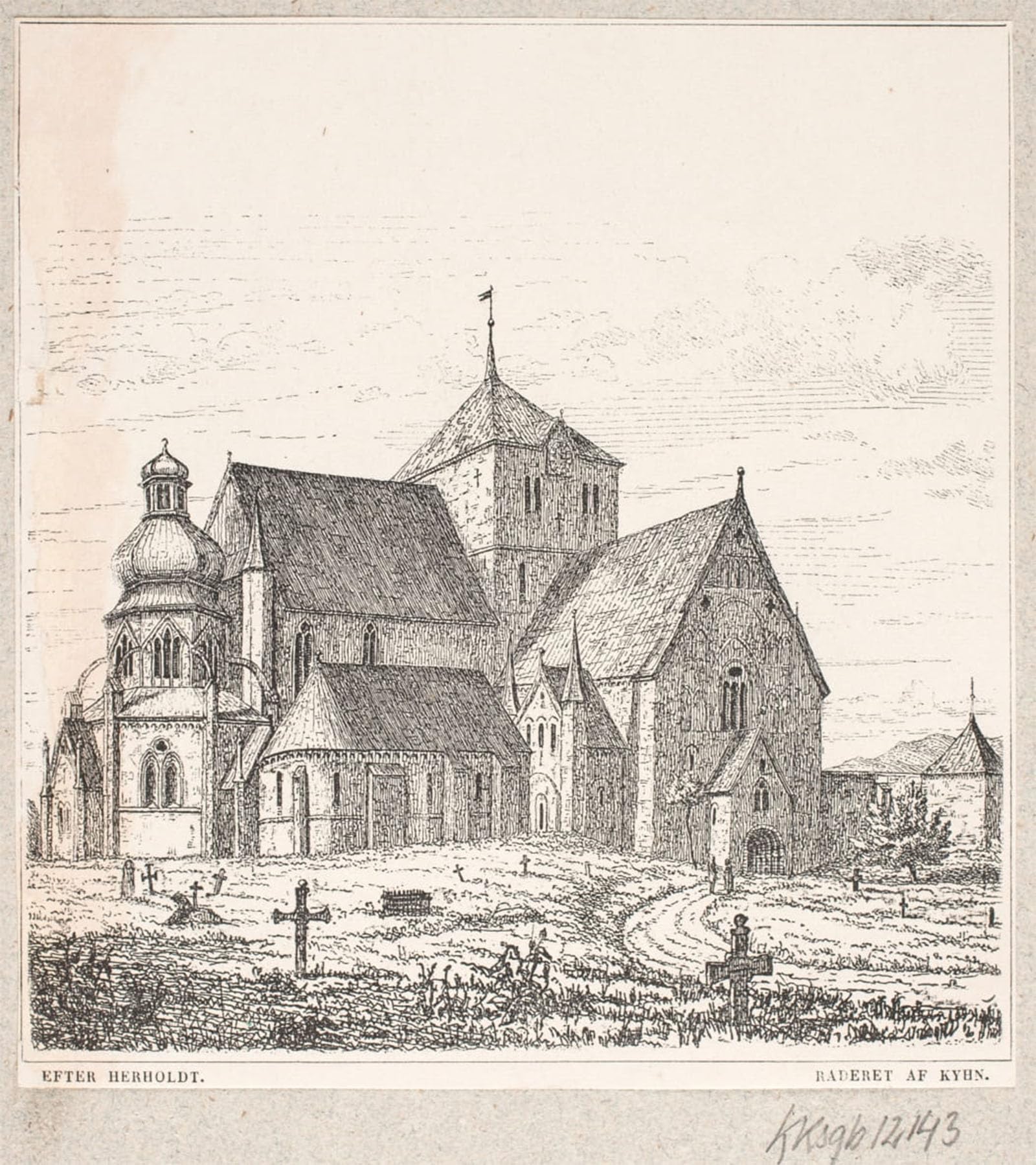 POSTERIIk Vintage Art Print Images Pictures Print Trondhjem Domkirke by Vilhelm Kyhn Modern Colour Posters for Office Home Decor 60x90cm