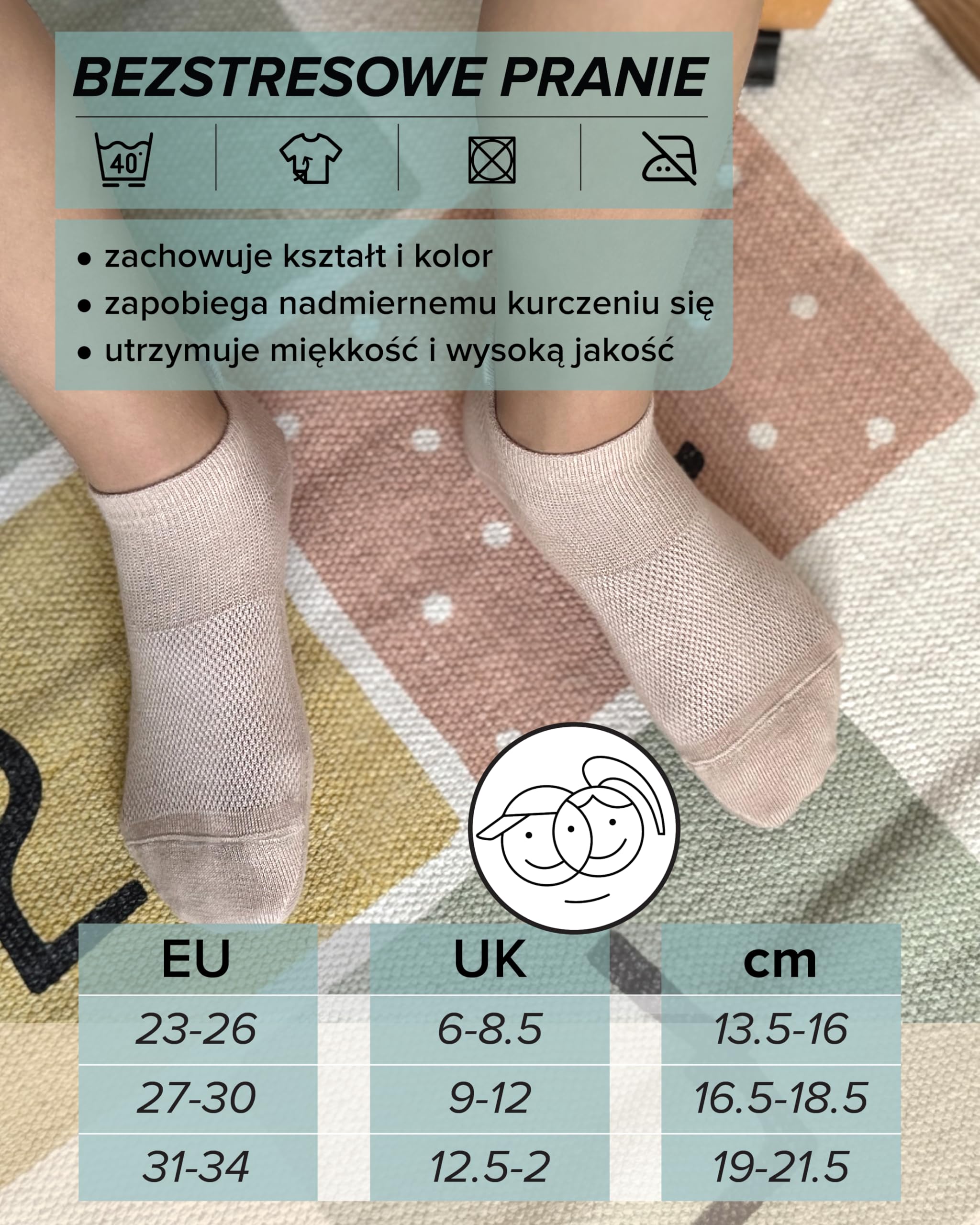 VITSOCKS Kids Thin Soft Breathable 98% COTTON Trainer Socks (4 PAIRS) Fresh Comfortable Feet