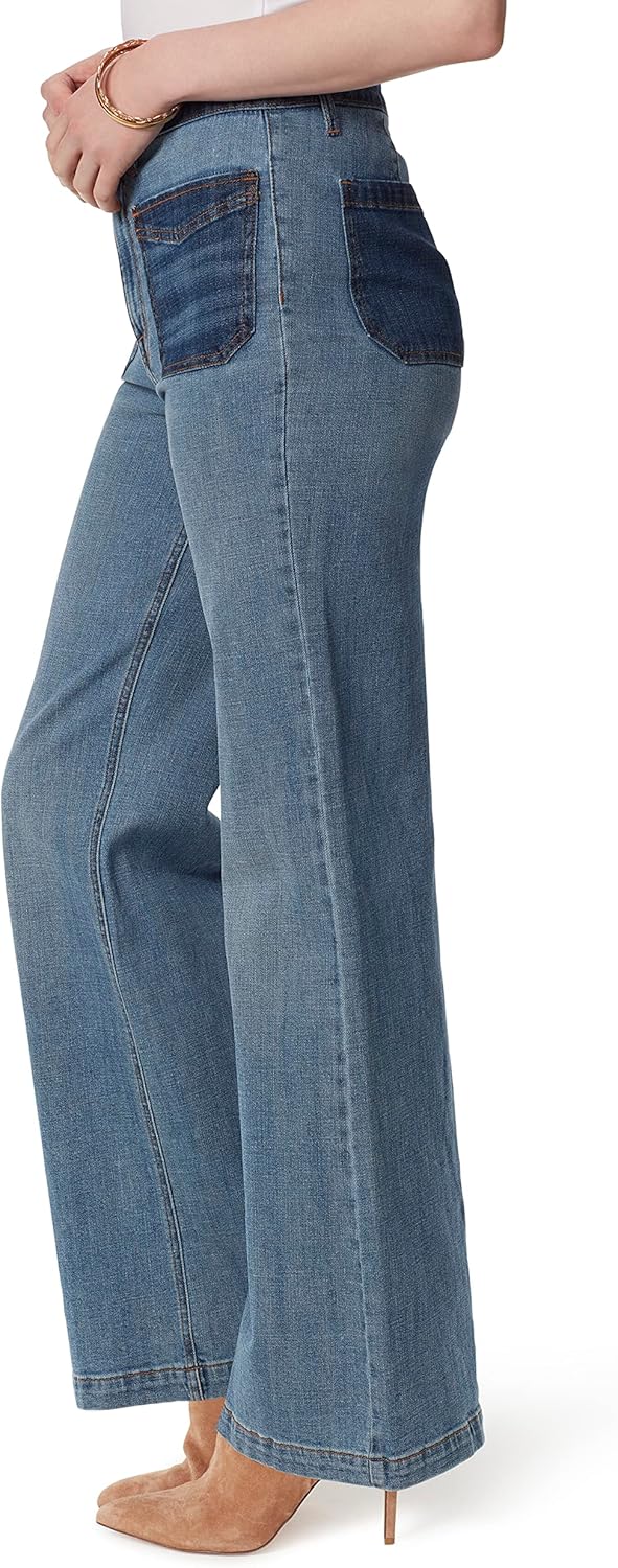 Jessica Simpson Womens Tease High Rise Wide Leg Jean Plus - Image 3