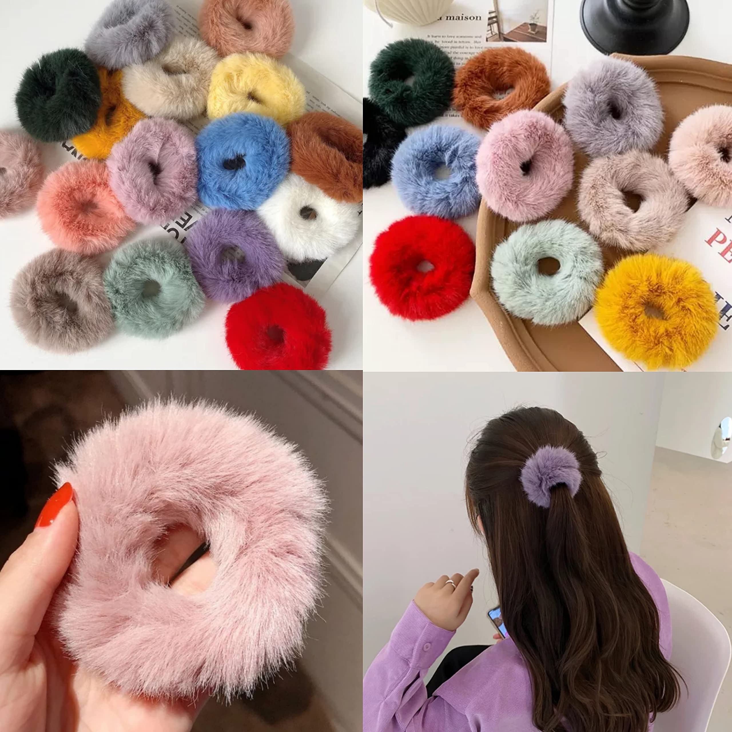 BELLO TOKO 12 Pcs Fur Rubber Band Hair Accessories Combos for Girls & Women (B09DT7R17M) Amazon Price History, Amazon Price Tracker