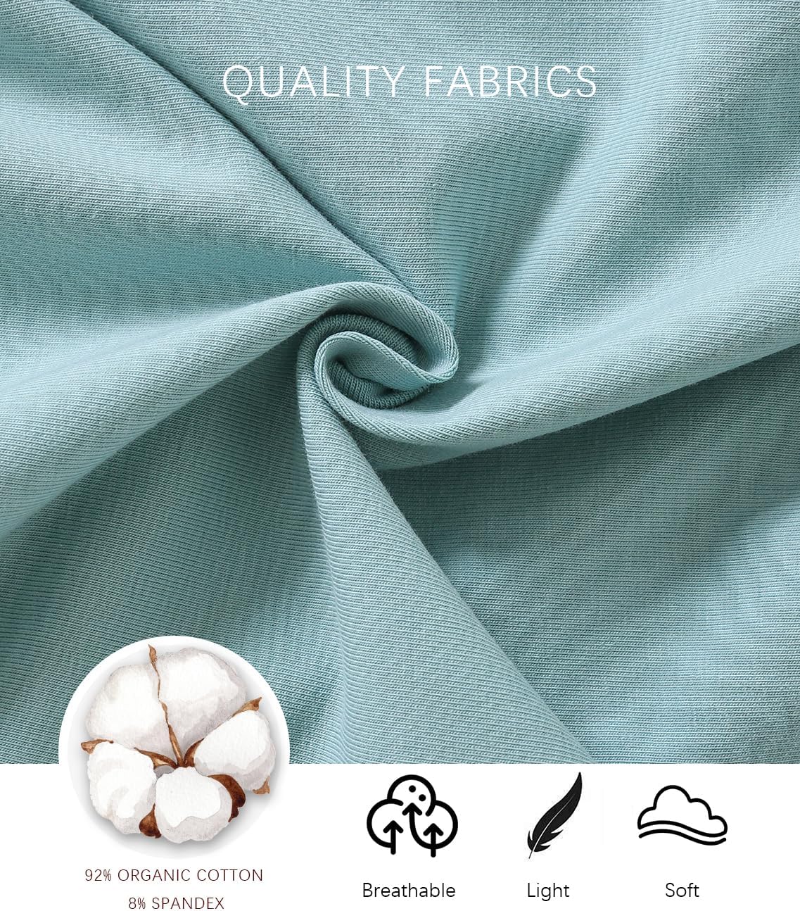 Jimonda Baby Boy Girl Bubble Romper Solid Color Bodysuit Short Sleeve Organic Cotton T-Shirt - Image 2