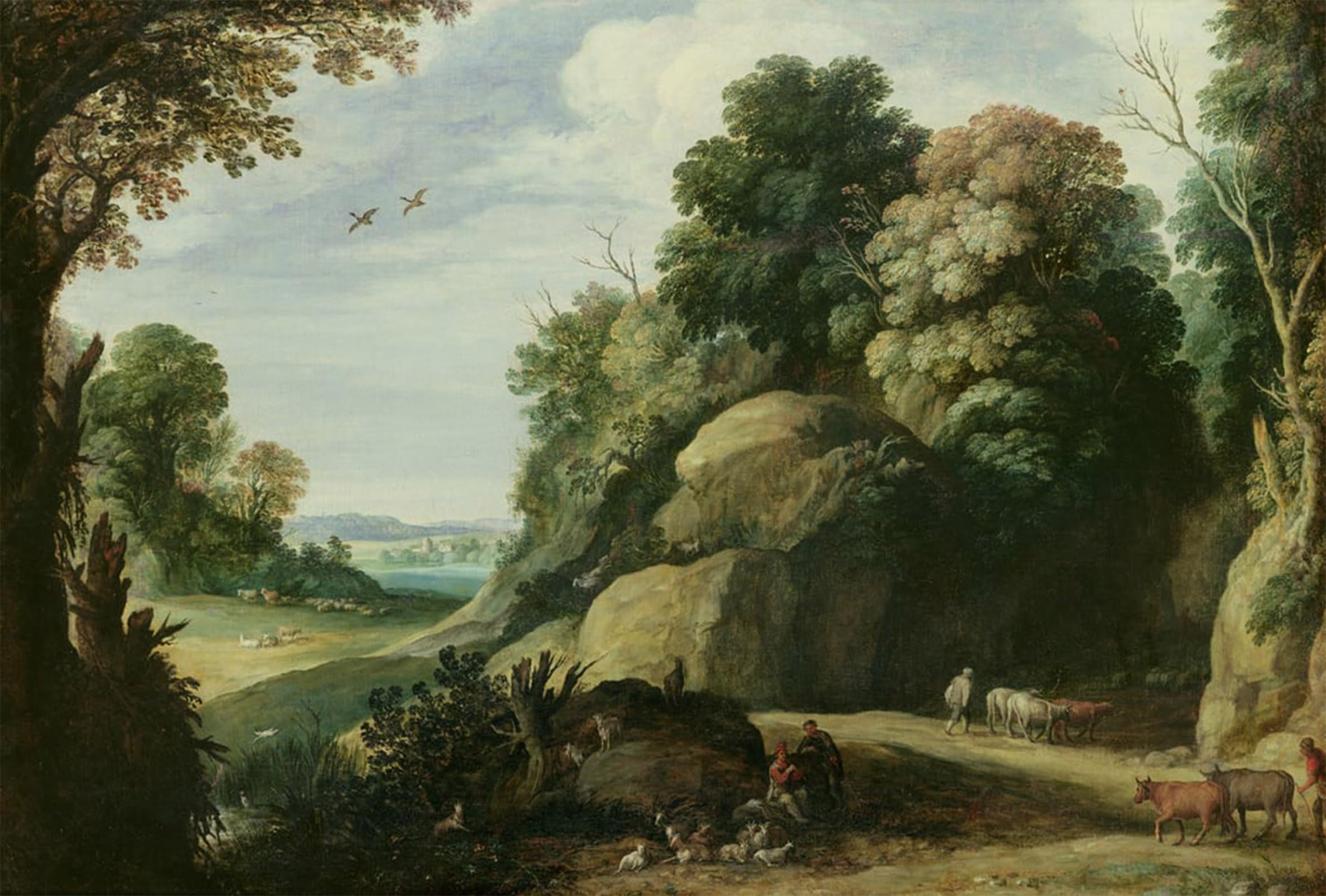 ARTXLXXBN Famous Art Print Poster Vintage Wall Art Landscape by Paul Bril Canvas Art Poster for Home Decor 60x90cm