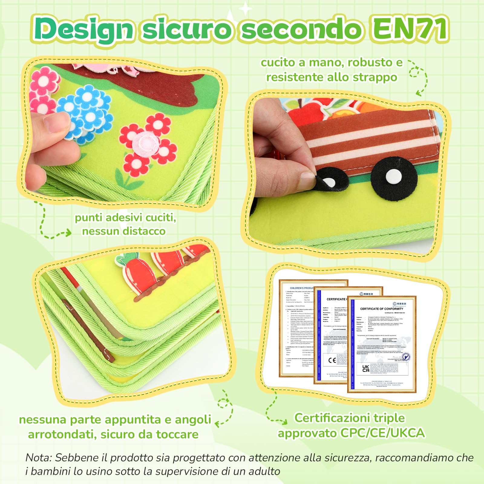 Busy Board Montessori 2 Anno, Giochi per Bambini – Quiet Book a Tema Fattoria con 25 Attività, Regalo per Bambini da 2 a 4 Anni, Compagno da Portare Ovunque per lo Sviluppo Precoce