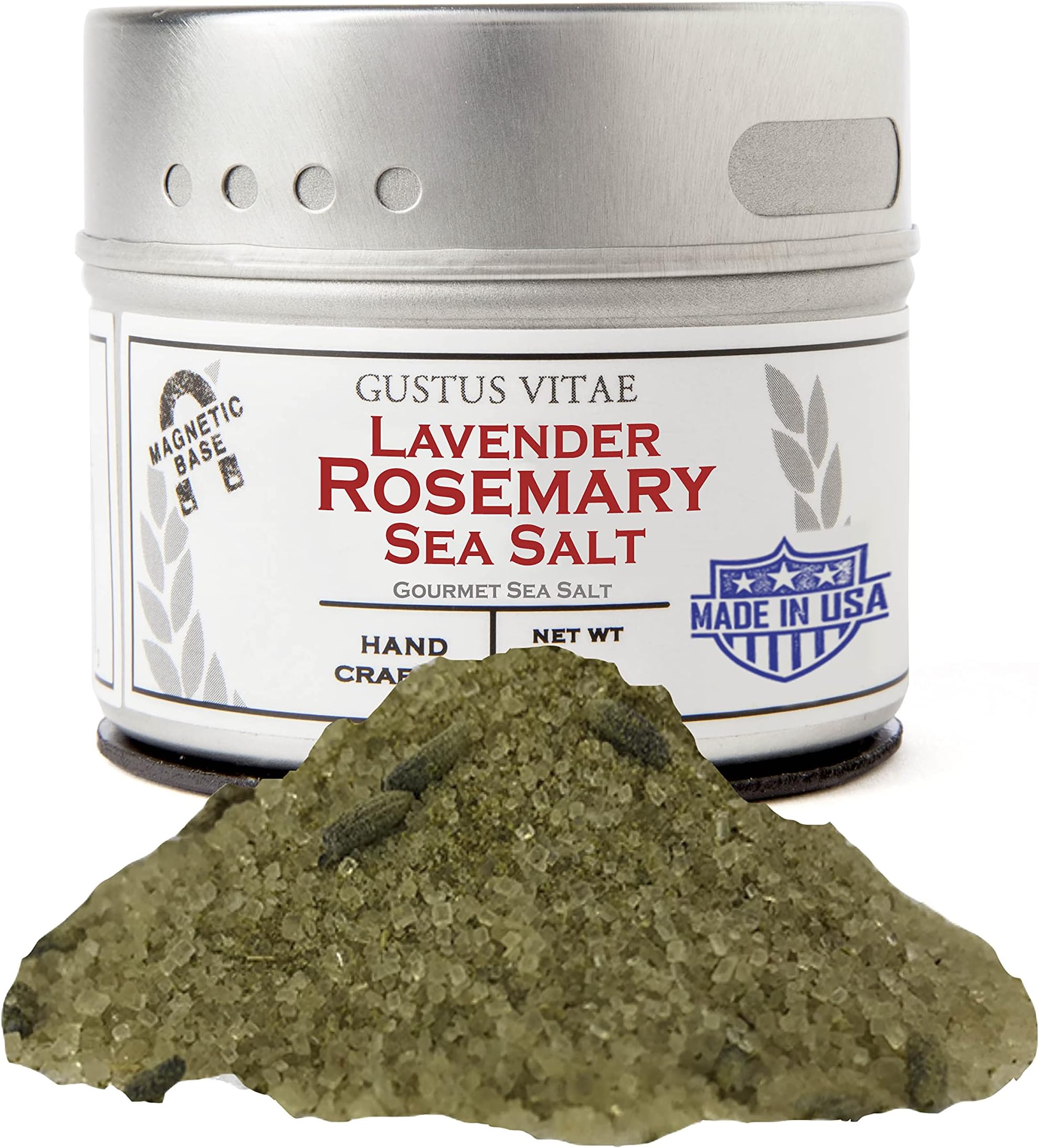 Gustus Vitae Lavender Rosemary Sea Salt | Gourmet Seasoning | All Natural | Artisanal Finishing Salt | Non GMO, No Anti-Caking Agents | Small Batch | Hand Crafted | | #802