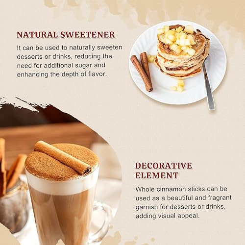 Miniatura 7 de 52USA - Varitas de canela orgánica, canela 8 onzas (226 g), varitas de canela enteras, 100 % crudas, certificadas por USDA y Kosher, sin gluten, sin