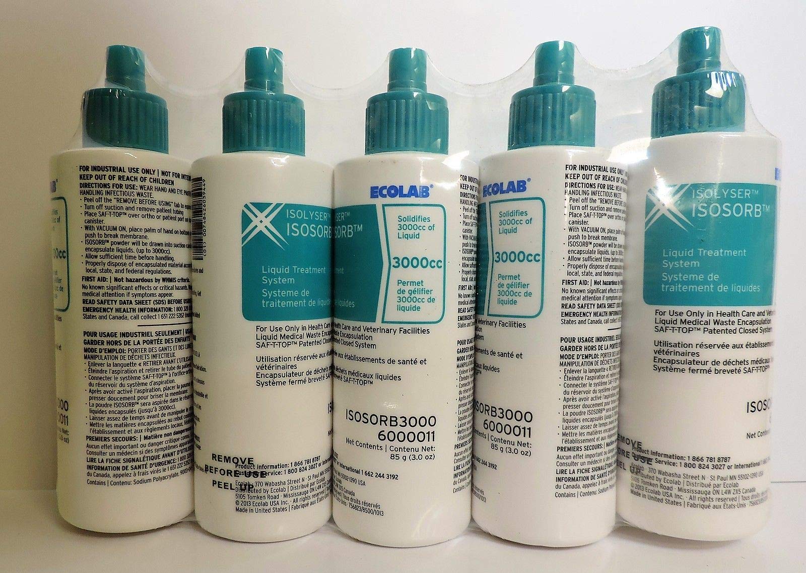 Isosorb ECOLAB Isolyser Liquid Treatment System 3000cc (5 Pack)