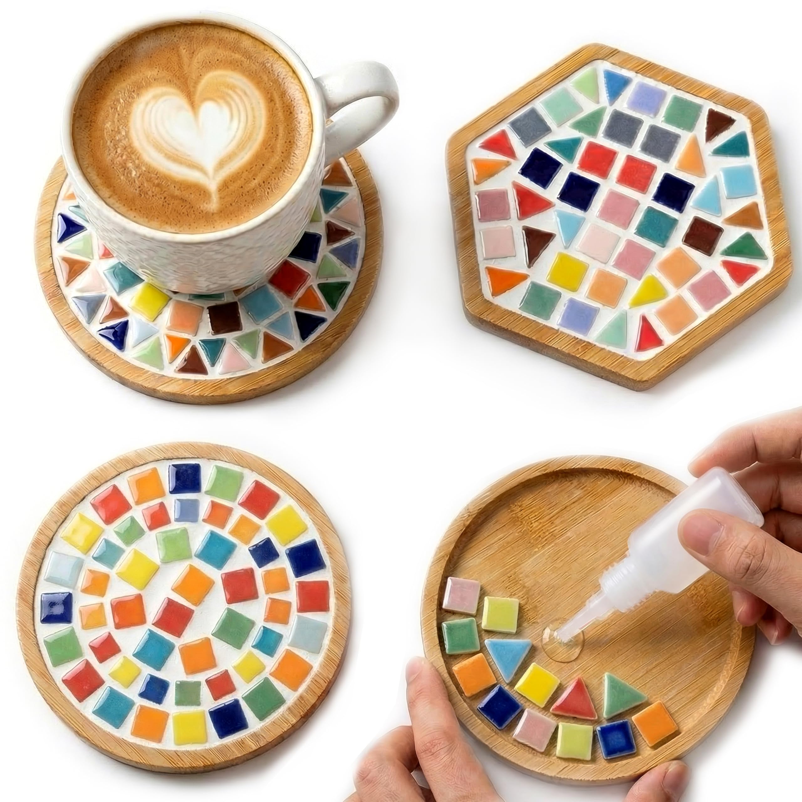 Amazon.com: Nuyoach DIY Mosaic Coaster Kits for Adults Craft,2