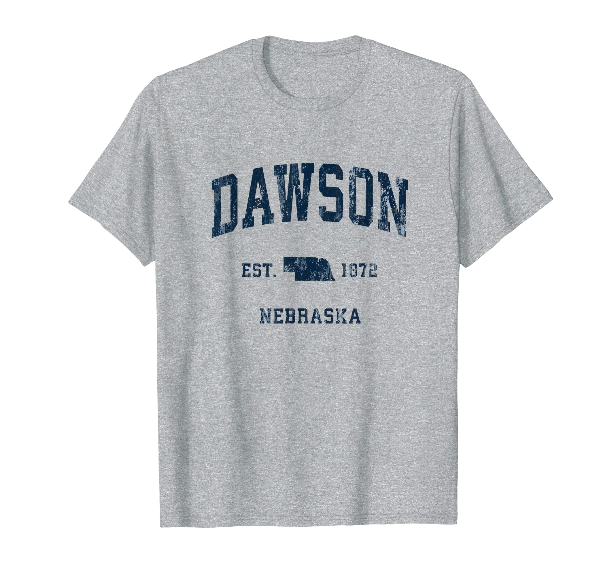 Dawson Nebraska NE Vintage Athletic Navy Sports Design T-Shirt