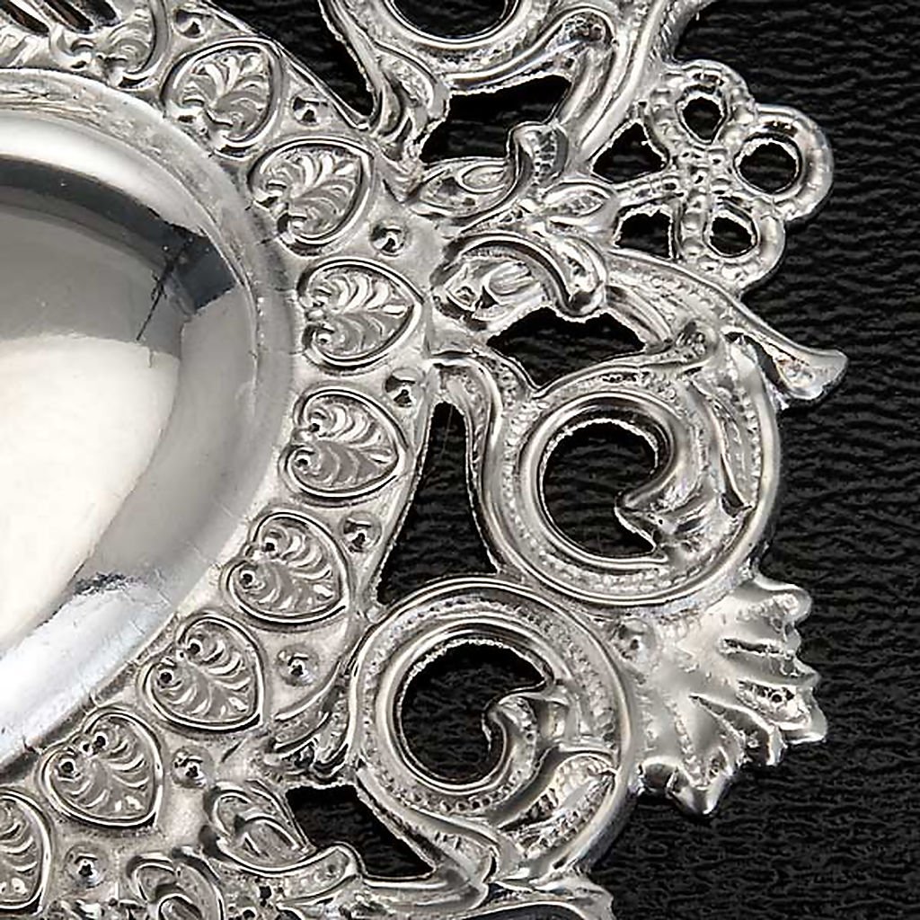 Holyart Cuore votivo Ave Maria 9.5x7.5 cm, Argento