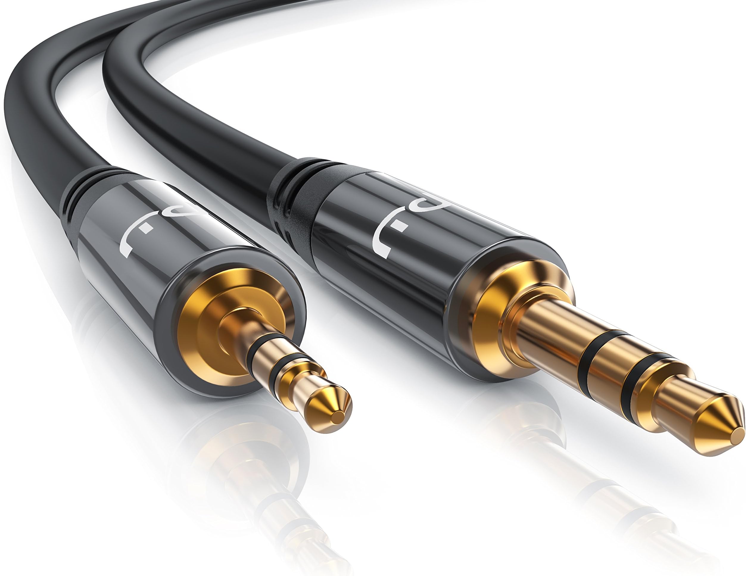 Primewire - 1m Stereo Jack Cable 2.5mm Jack to 3.5mm Jack Audio Connection Cable - Audio Adapter Audio 2.5mm jack to 3.5 mm Jack Lead