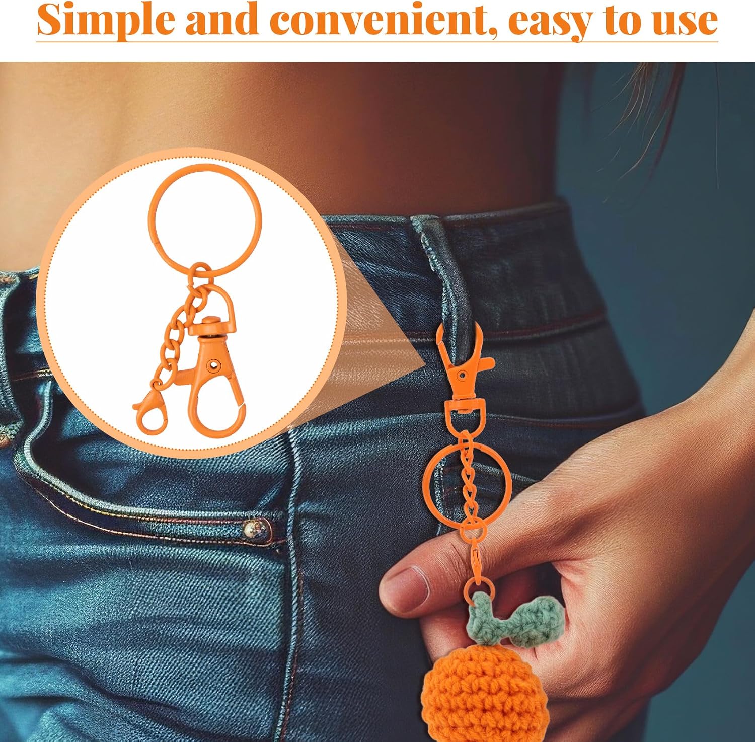 28 Pcs Metal Keychain Clip, Colorful Swivel Snap Hook with Key Rings, Swivel Keychain Hook, Lobster Keychains Clasps for Keychains DIY Crafts (7 Styles) image 5