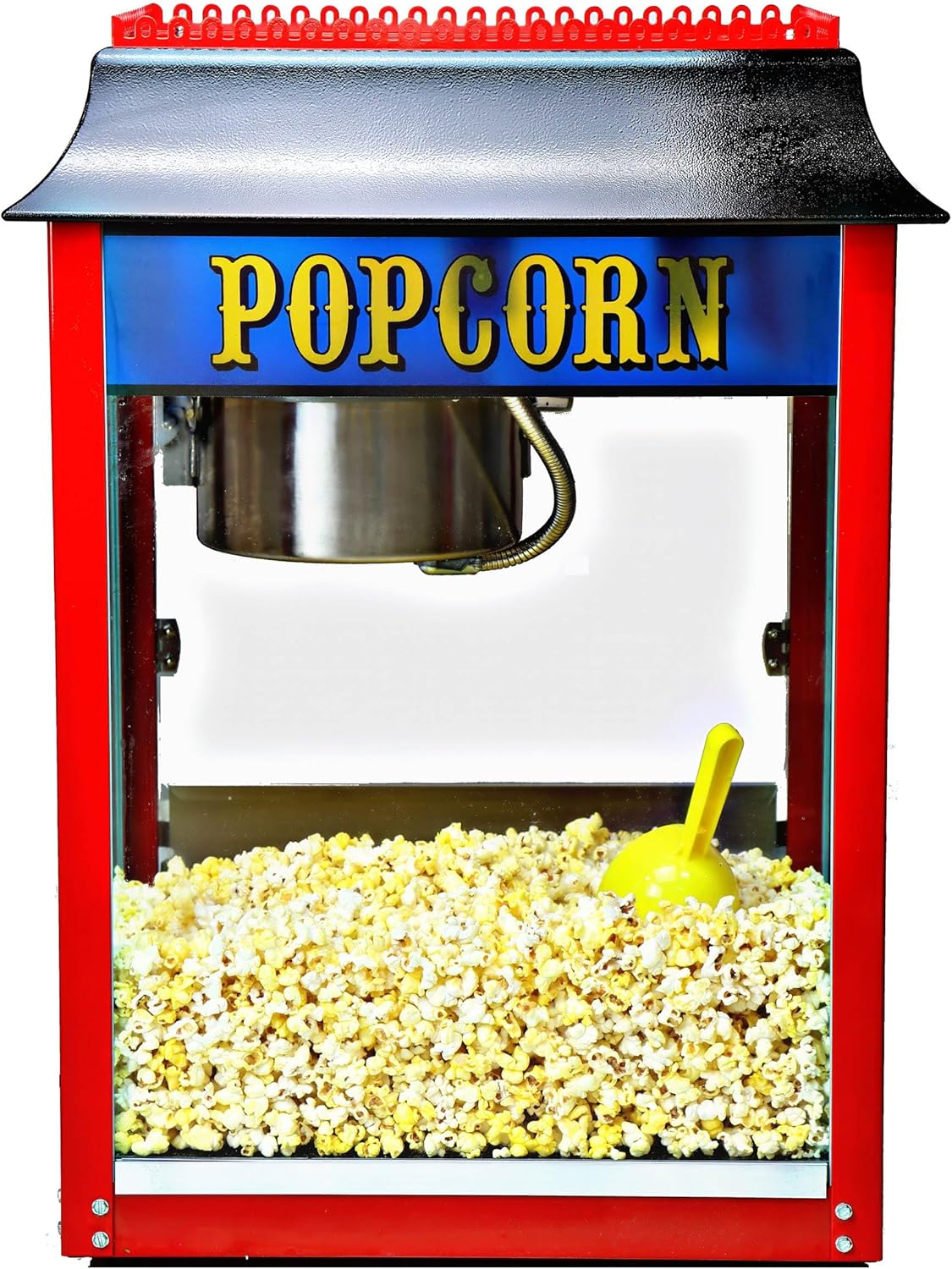 1911 Style Pop 8 Ounce Red Popcorn Machine for Professional Concessionaires Requiring Commercial Quality High Output Popcorn Equipment