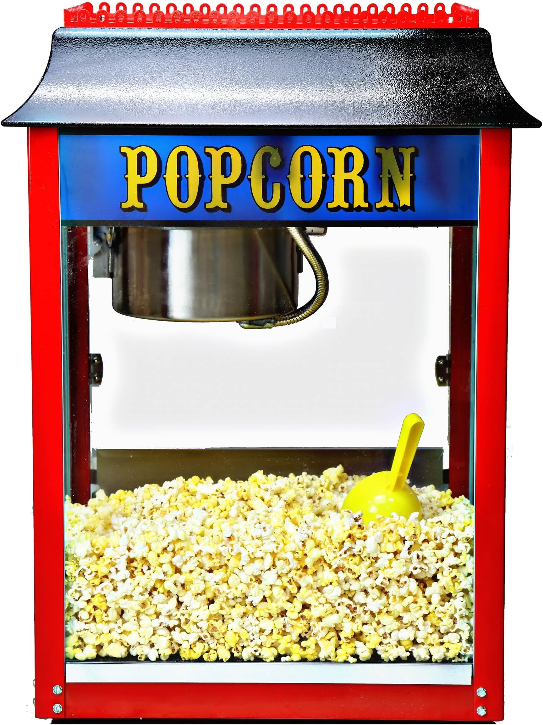 Manufactured Fun Style Pop 8 Ounce Red Popcorn Machine for Professional Concessionaires Requiring Commercial Quality High Output Popcorn Equipment, (1108910)