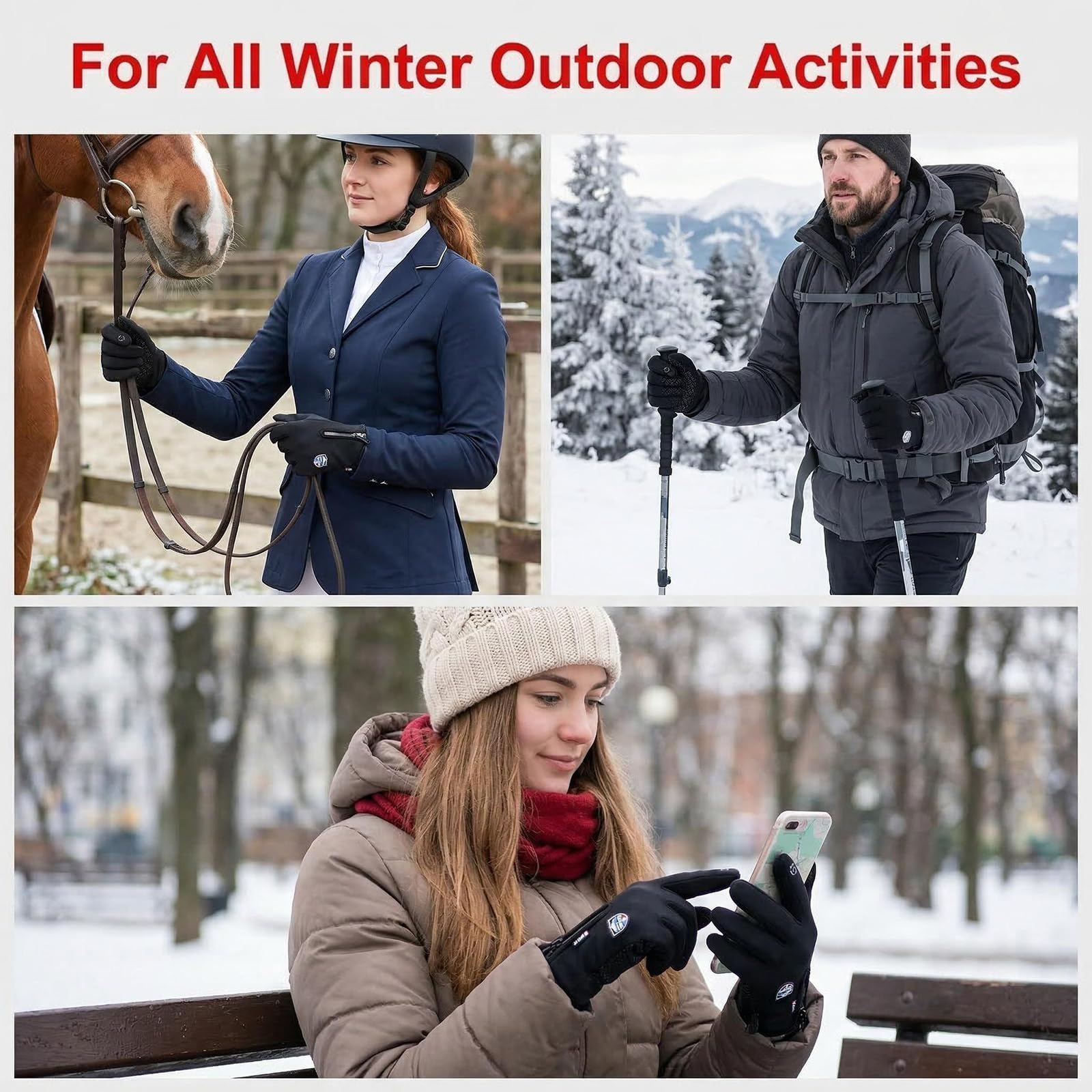 Gants d'équitation pour Femme, Casque d'équitation, équipement d'équitation extérieur résistant