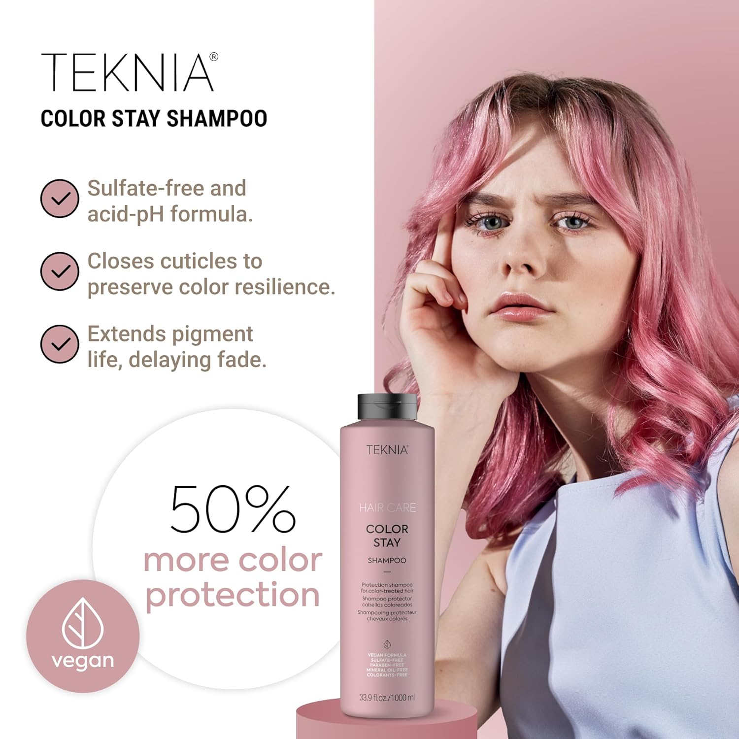 LAKMÉ Teknia Color Stay Shampoo, Color Safe Shampoo for Colored Hair - Image 2