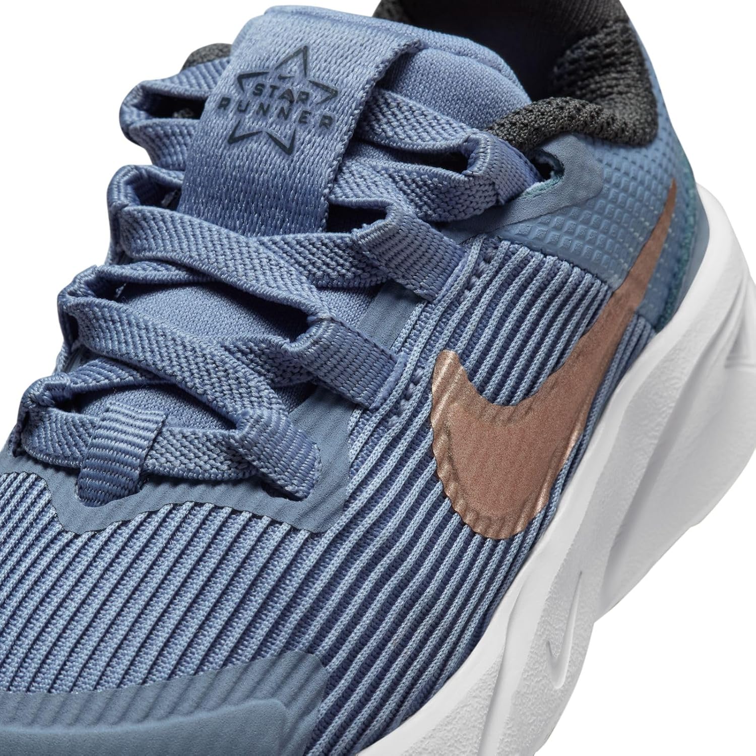 Nike Star Runner 4 Baby/Toddler Shoes (DX7616-405, Ashen Slate/Armory Navy/Pure Platinum/) Size 7