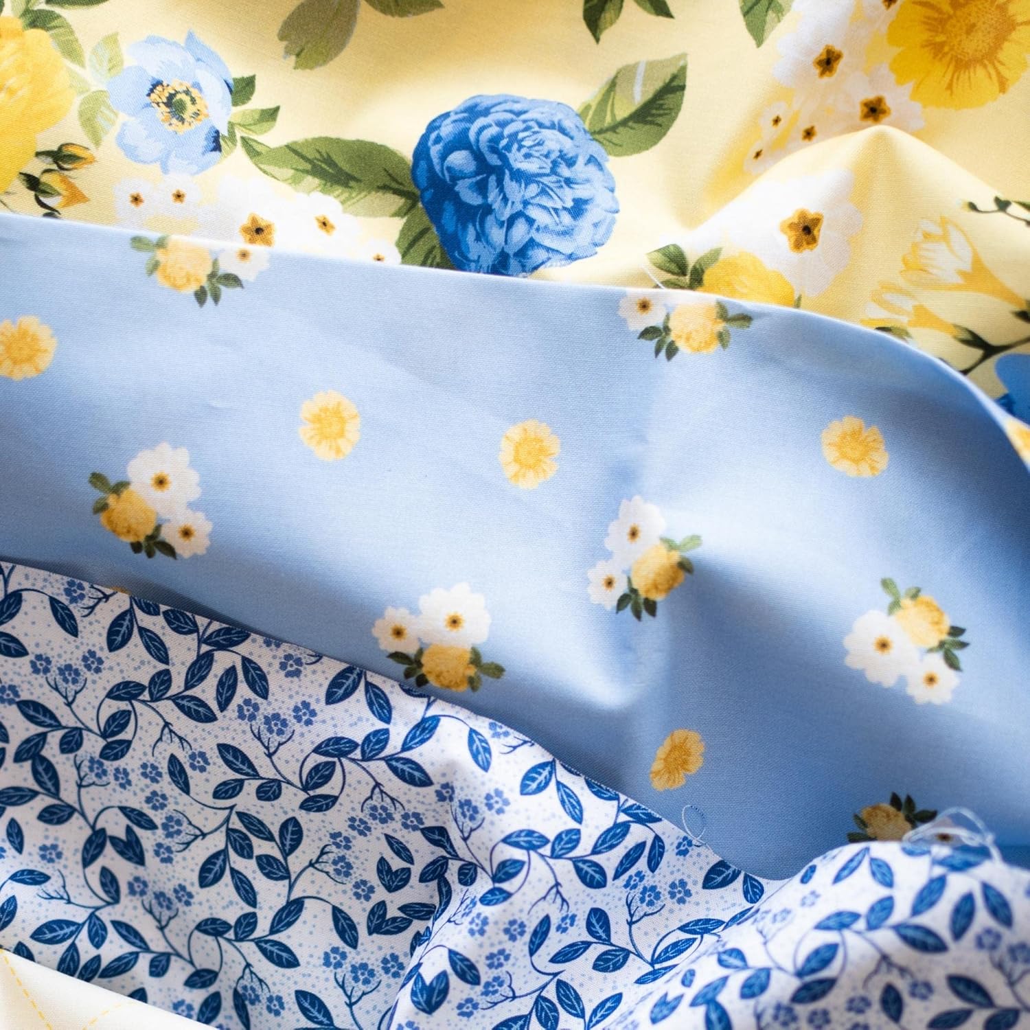 True Fabrics 10" Squares Layer Cake Precut Fabric (Sunshine Blooms)