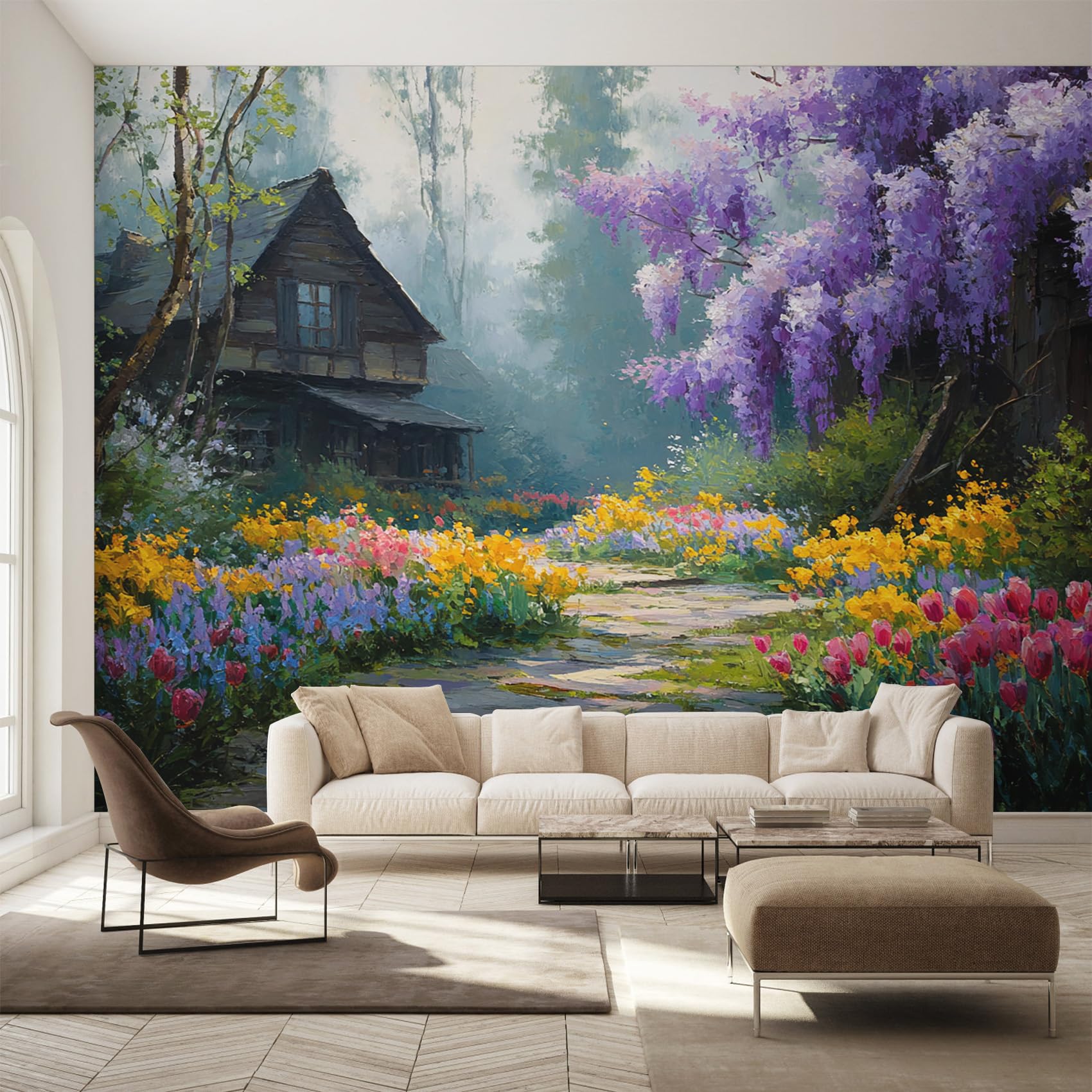Papier Peint Panoramique Grand Format pour Dissimuler un Mur Abîmé