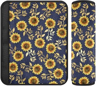 Sunflower Gold Car Seat Strap Covers for Baby Kids 2 PCS Car Seat Straps Shoulder Cushion Pads Protector Baby Car Seat Strap Covers for Car Seats Stroller High Chair Straps