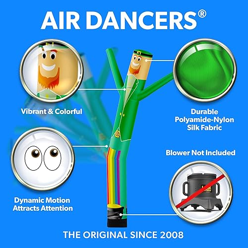 Miniatura 2 de LookOurWay Air Dancers - Tubo inflable para hombre  10 pies de alto para promoción de negocios (soplador no incluido), temática del día de San