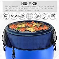 Vista 4 de 4 cubiertas de malla para barril de lluvia, cubetas de recolección de agua, cubierta de barriles de recolección de lluvia, pantalla de red