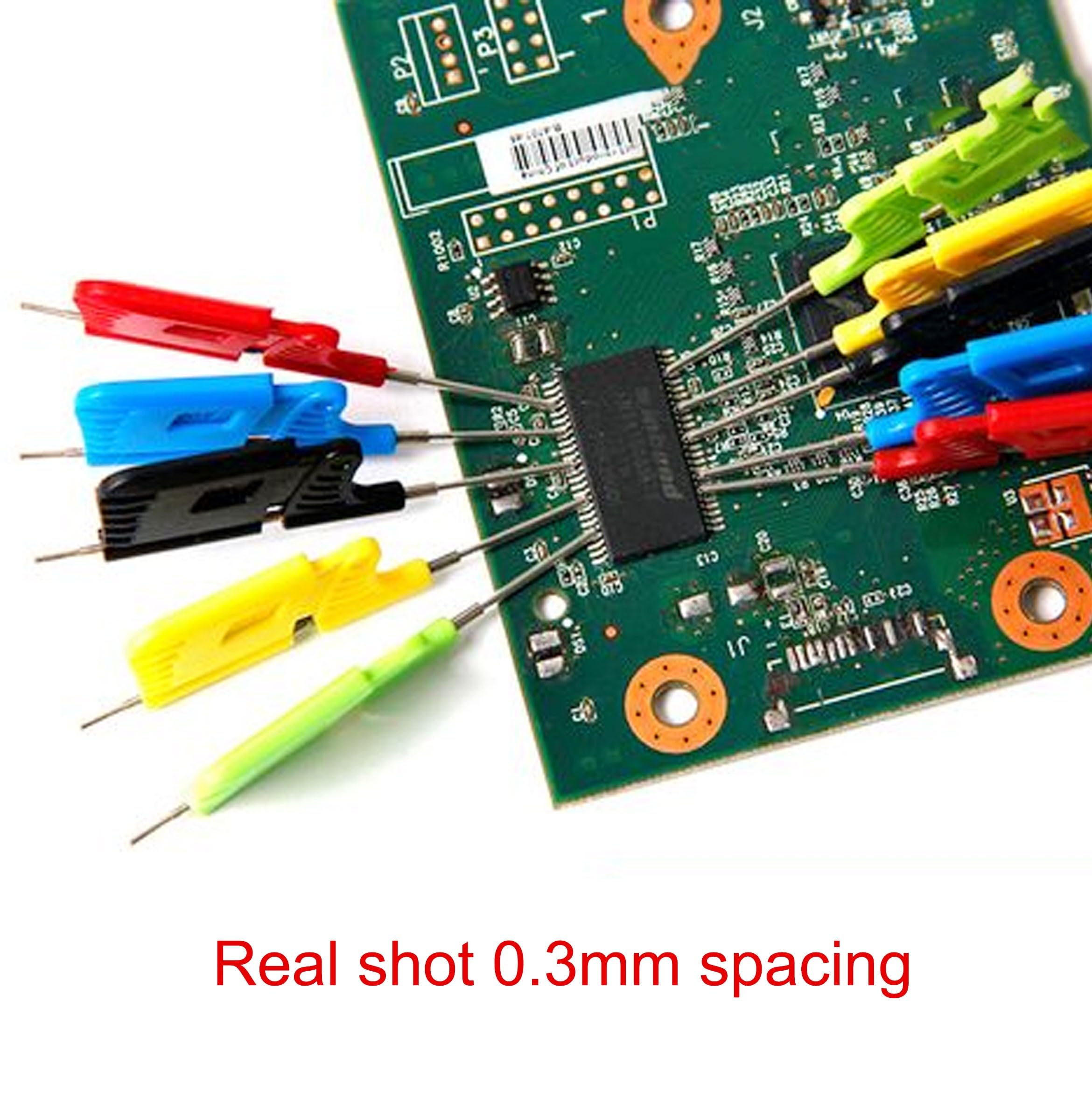 RichVibe SDK08 Lot de 10 clips de test SOIC TSSOP TSOP ICs, pas de 0,3 mm, 40 V 2 A, compatible GaN, haute fiabilité