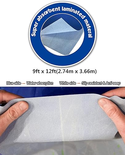 Miniatura 2 de ROLLINGDOG Painter's Drop Clothes - Paño de pintura resistente y reutilizable para pintura, muebles y protección del suelo (tamaño 9 x 12 pies,