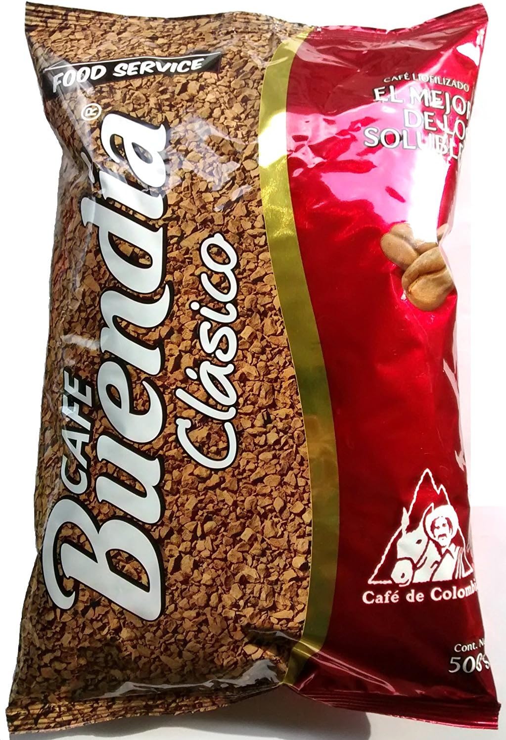Instant Coffee - 17.6 oz (500g.) - 100% Colombian Freeze Dried Coffee