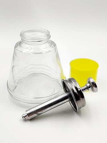 Miniatura 6 de Botella dispensadora de vidrio transparente vacía de 6.1 fl oz6 onzas para esmalte de uñas, contenedor de bomba de alcohol recargable con tapa,