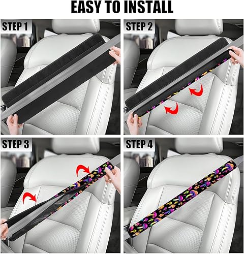 Miniatura 4 de Funda para cinturón de seguridad para adultos, 1 funda para cinturón de seguridad extra larga, fundas para cinturón de seguridad, cojín suave para