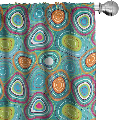 Miniatura 15 de Lunarable - Paneles de cortinas multicolor Amarillo y rojo,Negro y rosa,Bronceado oscuro,Verde,Naranja Marrón,Naranja y blanco,Naranja Amarillo,Rosa