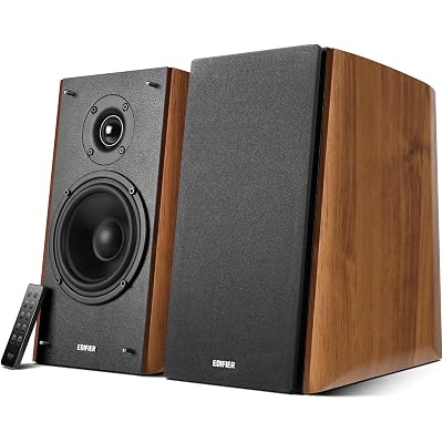 Edifier R2000DB Powered Bluetooth Bookshelf Speakers - Near-Field Studio Monitors - Optical Input - 120 Watts RMS (Warmoak)
