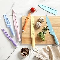 Vista 5 de Juego de cuchillos de cocina de 13 piezas con revestimiento antiadherente de cerámica antioxidante, juegos de cuchillos de chef de acero inoxidable