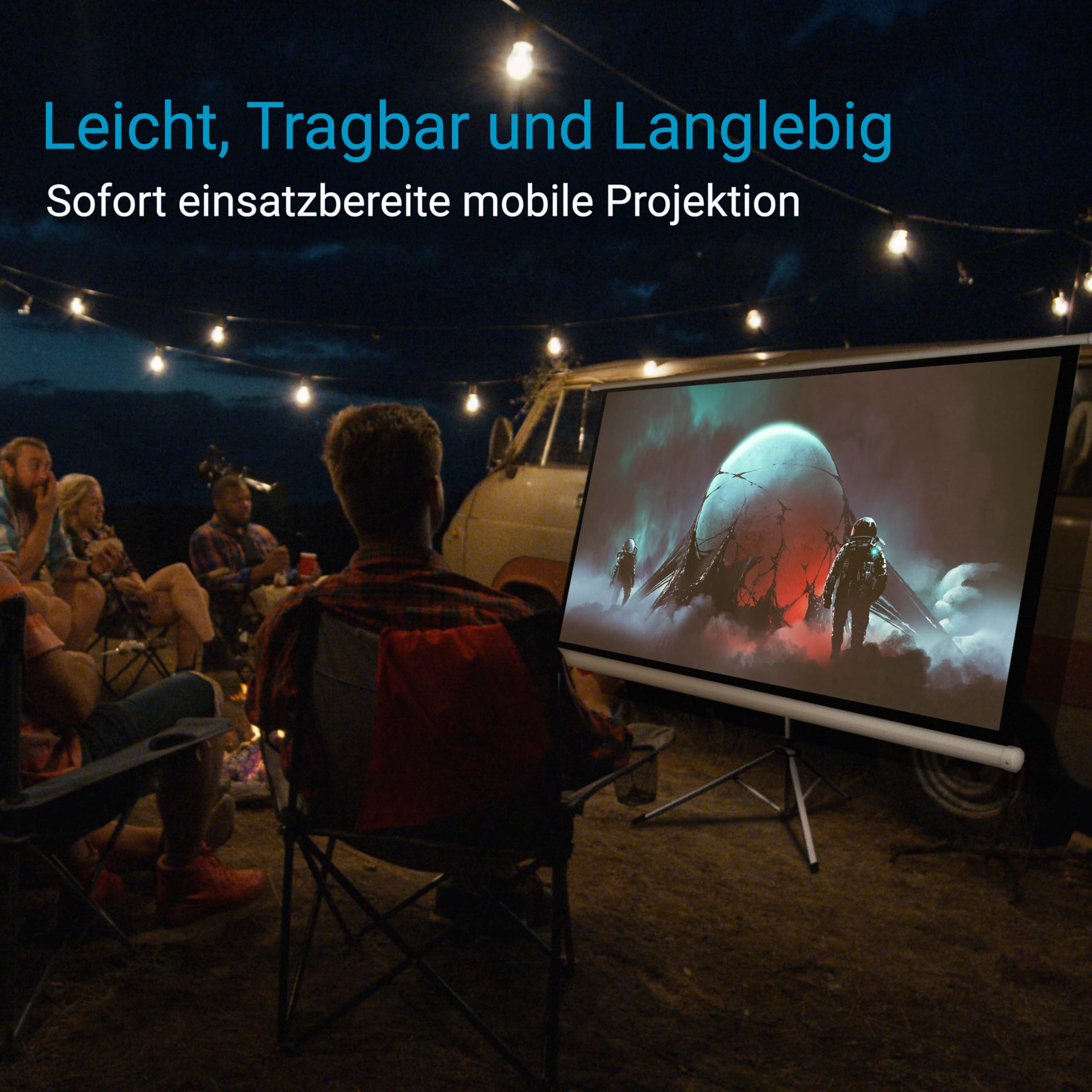 Pyle Leinwand mit Stativ – Tragbare & Faltbare Projektorleinwand – Bild 5