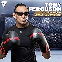 Vista 33 de RDX Boxing Gloves, Pro Training Sparring, Maya Hide Leather, Muay Thai MMA Kickboxing, Men Women Adult, Heavy Punching Bag Focus Mitts Pads Workout