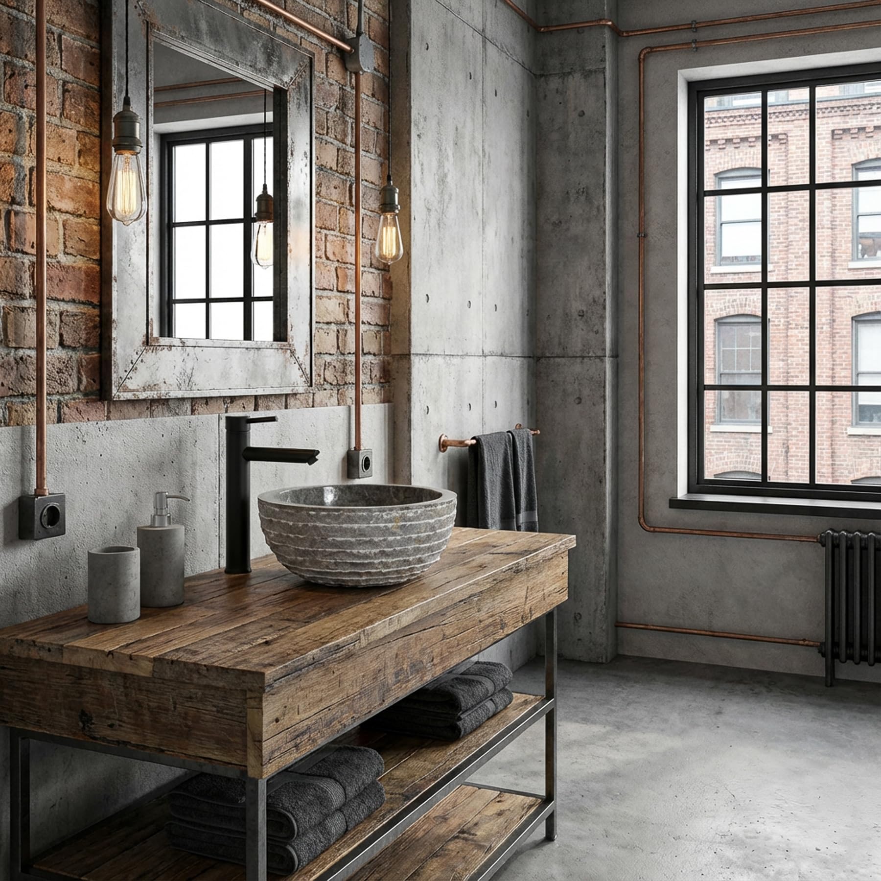 Lavabo de mármol Marika Gris