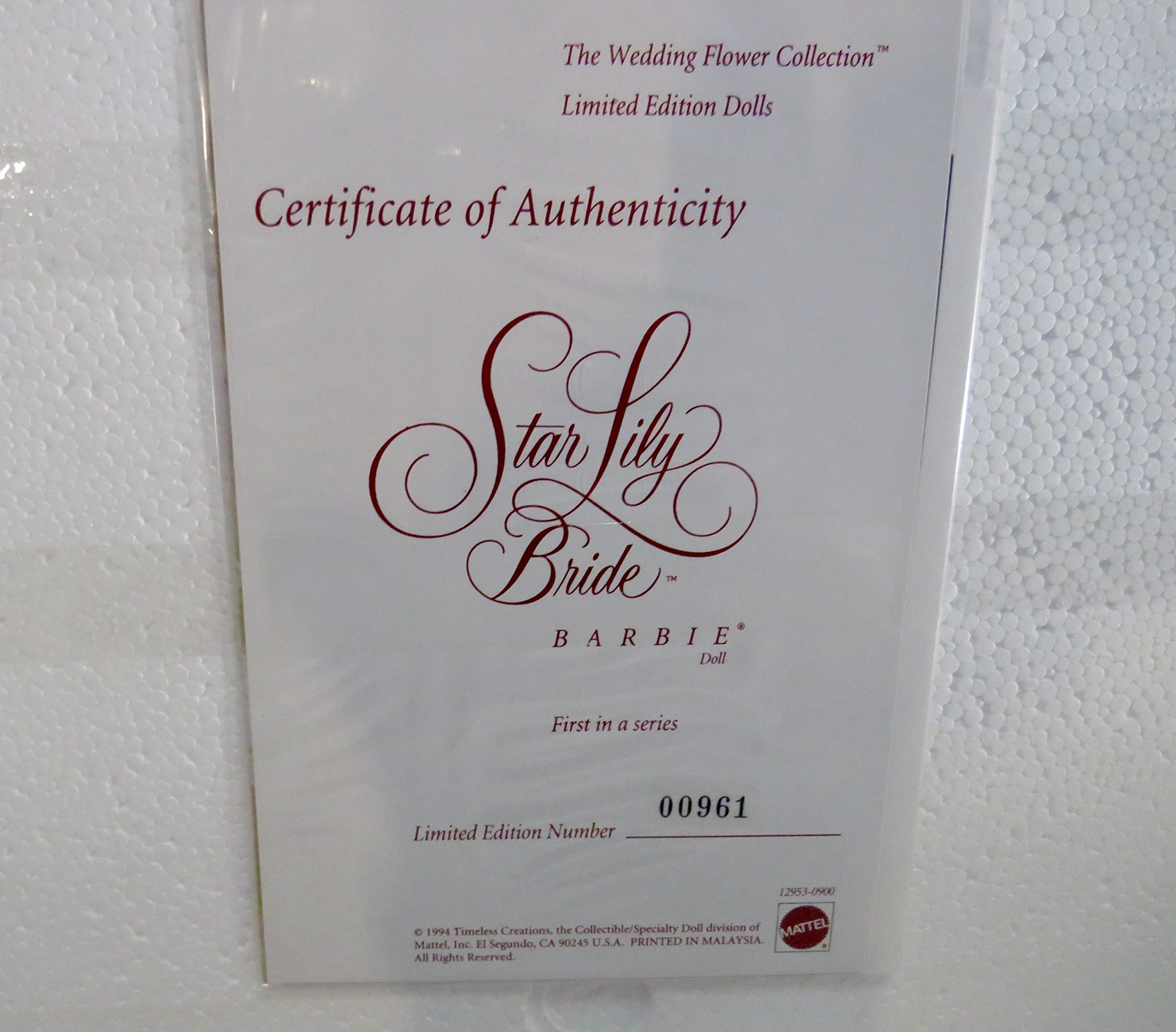 スター・リリー・ブライド・バービー(限定版)